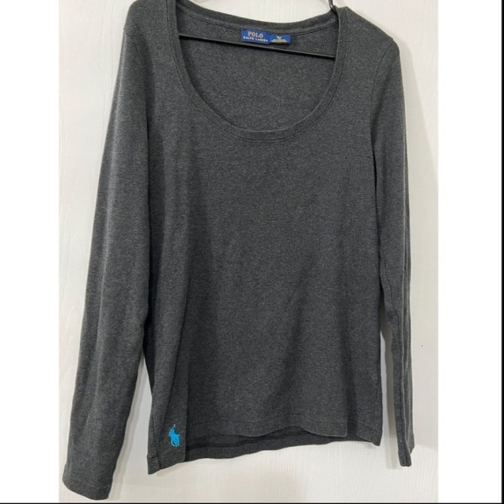 Polo Ralph Lauren Cotton Scoop Neck Long Sleeved Shirt